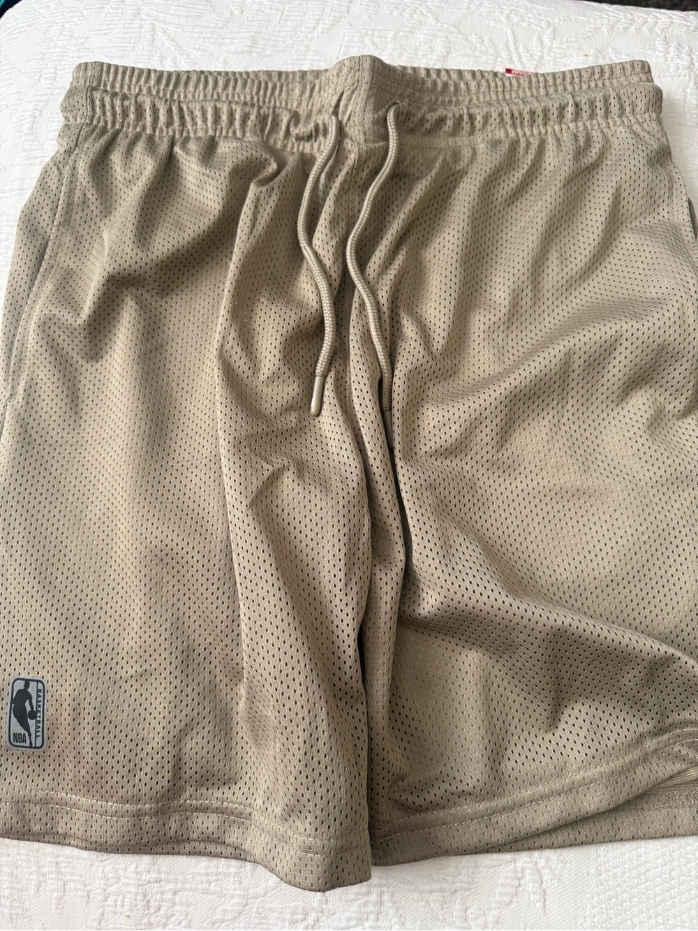 NBA Men's Mesh Athletic Shorts in Tan